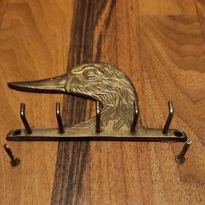 Vintage Duck Head Brass Wall Hook